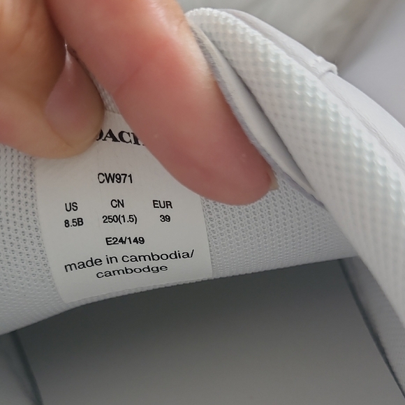 Coach Classic White Lace-Up Sneakers - Picture 7 of 13